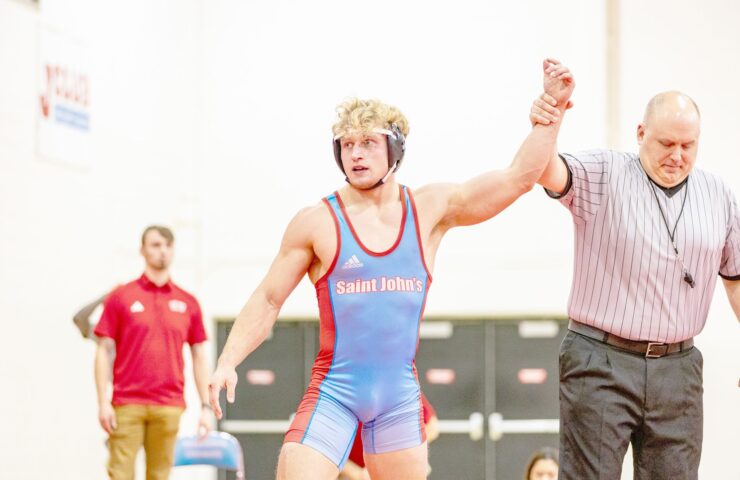 Three Johnnie wrestlers find podium at UW-Eau Claire