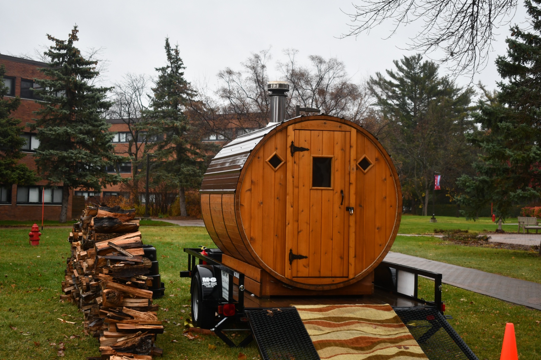 Sauna warms up students at St. Ben’s campus this November