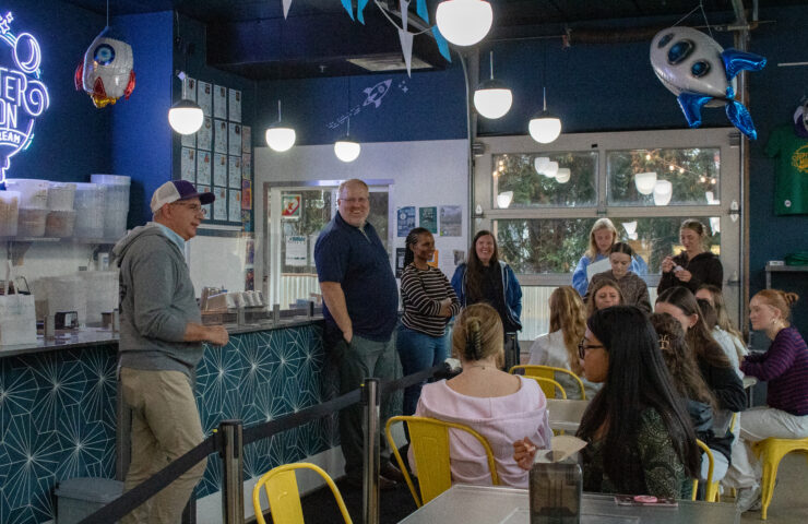 Local businesses receive students