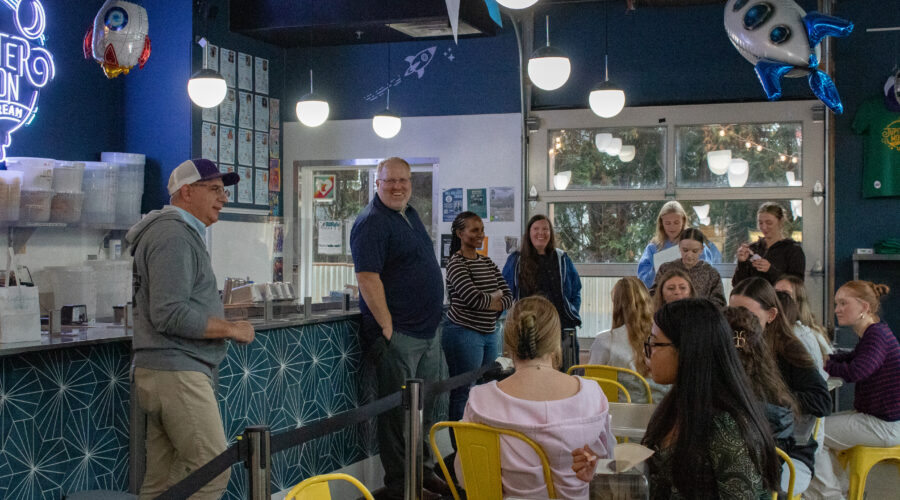 Local businesses receive students